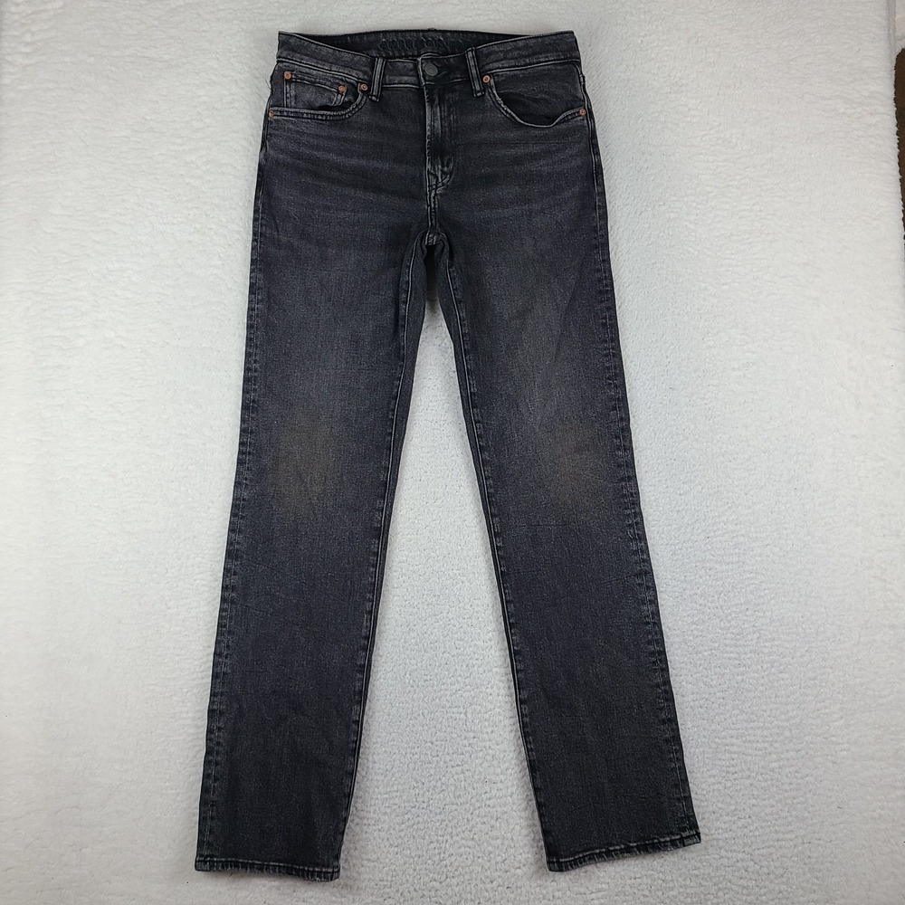 American Eagle Jeans Mens 32x34 Gray Wash Easy Flex Original Boot Cut Denim *